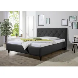 Polsterbett MAINTAL "Rexburg", grau (anthrazit), B:207cm H:107cm L:212cm, Betten, Bettseiten zerlegt, ohne Bettkasten