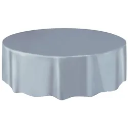 Tischdecke rund silber