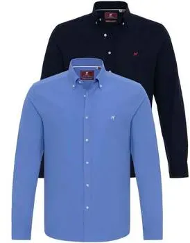 Williot  Hemdbluse Fernando Regular Fit Shirt  in Blau, EU S