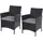 MCW Hamar-S Polyrattan Gartensessel 59 x 60 x 83 cm anthrazit inkl. Kissen 2er Set