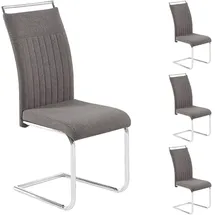 CARO-Möbel Esszimmerstuhl Erica dunkelgrau 4er Set