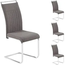 CARO-Möbel Esszimmerstuhl Erica dunkelgrau 4er Set