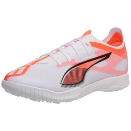 Puma Ultra 5 Match TT Fussballschuh, White Black-Glowing RED, 39 EU