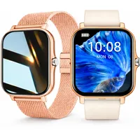 Smartwatch Damen Frauen Roségold Fitnesstracker Fitnessuhr mit Telefonfunktion