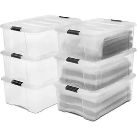 Iris Ohyama Aufbewahrungsbox 30L 6-tlg. transparent