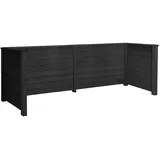 Plus Mülltonnenverkleidung Klink  (377 x 97 x 108 cm, Holz, Schwarz RAL 9005)