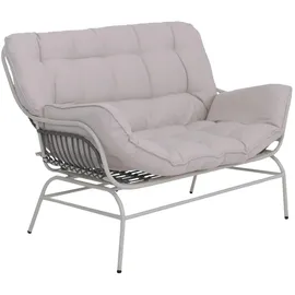 MCW 2er-Sofa 220 x 0 x 0 cm Hellgrau/Beige
