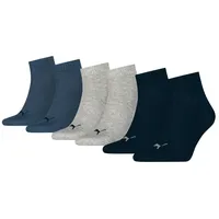 Puma 3P Quarter Socks Marine/Grau Gr 47/49