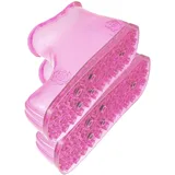 NIYANGLE 1 Paar Massageschuhe Für Fußbad Massageschuhe Reflexzonenmassage Fußbadewanne Fußmassage Füße Tragbare Wanne Fußbadeschuhe Fußbadewannenschuhe Kunststoff Rosy
