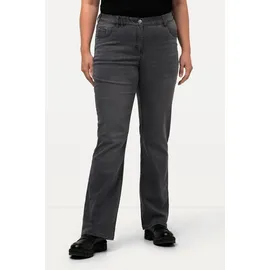 Ulla Popken Damen große Größen Übergrößen Plus Size Jeans Marie, Bootcut, Komfortbund, 5-Pocket-Schnitt Light Grey Denim 100 724599904-100 - 40W / 34L