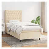 vidaXL Boxspringbett 90 x 200 cm Creme