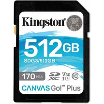 Kingston  SDXC Canvas Go! Plus 512GB Class 10 UHS-I V30