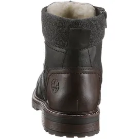 Rieker Schnürstiefel Herren Schwarz/Braun 40