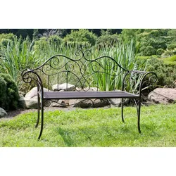 2-Sitzer Metallbank Sitzbank Gartenbank Parkbank Bank Garten Metall Rost-Optik