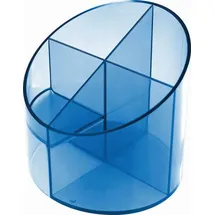 Helit Multiköcher Economy 4 Fächer Ø110mm Blau/Transparent