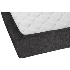 biberna Spannbettlaken Melange-Flanell 140 x 200 - 160 x 200 cm titanium