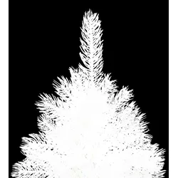 vidaXL Künstlicher Weihnachtsbaum mit Beleuchtung & Kugeln Weiß 120 cm
