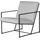 jan kurtz Sessel Style Polyester 62 x 75 x 78 cm Grau