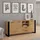 BIM Furniture Nuka 197 x 87 x 45 cm Eiche Rustikal / Schwarz