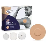 CureTape Patches Sensor Fixierpflaster Schwarz Ø 65 mm 25 St.