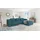 s-style möbel - Modernes Ecksofa Bello aus Türkis Cord mit Ottomane rechts und weichem Sitz, B/T/H: 262 cm / 176 cm / 64 cm - Türkis