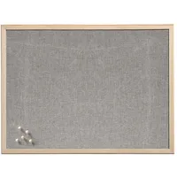 Zeller Pinnwand 80 x 60 cm Leinen grau
