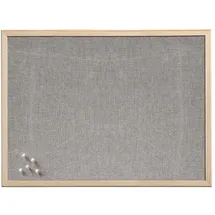 Zeller Pinnwand 80 x 60 cm Leinen grau