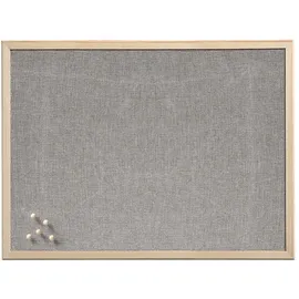 Zeller Pinnwand 80 x 60 cm Leinen grau
