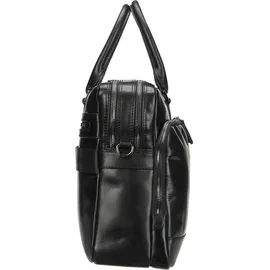 Bugatti Romano Aktentasche Leder 40 cm Laptopfach schwarz