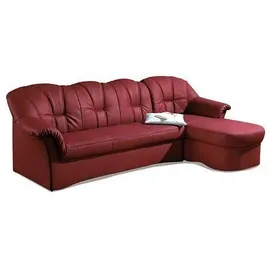 DOMO collection Eckcouch Kunstleder 2-Sitzer Rot