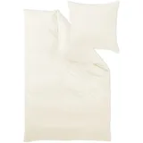 Curt Bauer Uni Mako-Satin Bettwäsche 155x220 cm + 80x80 cm | champagner - gelb