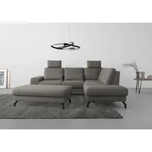 sit&more Ecksofa SIT & MORE "Cinturo L-Form", grau, B:260cm H:88cm T:226cm, Sofas, Ecksofa, inklusive Sitztiefenverstellung und Federkern, Sitzhöhe 45 cm