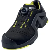 Uvex 1 x-tended support BOA S1P ESD, Halbschuhe Microvelours, schwarz, 39 - - 39