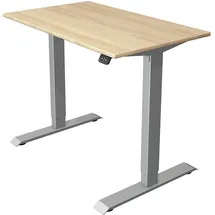 Kerkmann Move 1 elektrisch höhenverstellbarer Schreibtisch ahorn rechteckig, T-Fuß-Gestell silber 100,0 x 60,0 cm