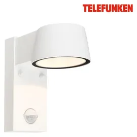 Telefunken Außenleuchte Aluminium 16,5 cm x 9,5 cm x 15,5 cm inkl. Bewegungsmelder weiß