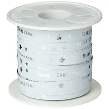 PATTBERG MERRY Christmas“, weiß, 10 mm, width, 100 m
