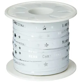 PATTBERG MERRY Christmas“, weiß, 10 mm, width, 100 m
