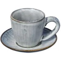 Broste Copenhagen Espressotasse mit Untertasse 0,05 l Blau