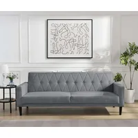 Dorel Home 3-Sitzer Avon, Schlafsofa 213cm, Bettfunktion (110/190cm), trendiger Cord o. Webstoff grau