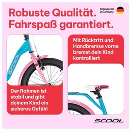 S'COOL niXe 18 Zoll RH 28 cm blau/pink