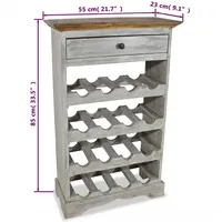 vidaXL Weinregal 55 x 23 x 85 cm Braun