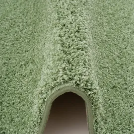 Snapstyle Runder Hochflor Teppich Milano Mintgrün - 100% Polypropylen, ca. 43 mm Florhöhe, weich & pflegeleicht, schadstoffgeprüft, ideal für Wohnzimmer, Schlafzimmer oder Flur - modern & gemütlich