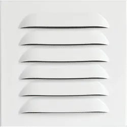 UPMANN Wetterschutzgitter eckig zum Einbauen, Stahl weiß - 140 x 140 mm