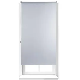 Relaxdays Thermo Verdunklungsrollo 90 x 160 cm weiß/silber