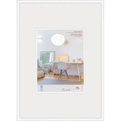 walther + design Lifestyle Kunststoff Bilderrahmen Kunstglas, weiss, Posterformat