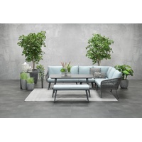 Garden Impressions Exklusives Aluminium-Rope-Lounge Set "Miriam" inkl. Tisch, Bank
