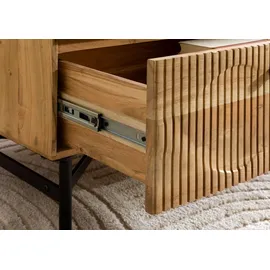 MASSIVMOEBEL24.DE Couchtisch LONDON Schwarz Akazie 120 x 60 x 45 cm