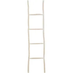 BISCOTTINI INTERNATIONAL ART TRADING BISCOTTINI Holzleiter 37x4x170cm - Handtuchhalter für Boden und Wand - Handtuchhalter fürs Badezimmer - Objekthalter - Moderne Dekoleiter