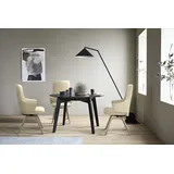 Polsterstuhl STRESSLESS "Laurel", beige (vanilla paloma, schwarz), B:58cm H:105cm T:60cm, Leder PALOMA: PALOMA ist ein durchgefärbtes Semianilin-Möbelleder mit natürlicher Narbung., Stühle, Polsterstuhl, High Back mit Armlehne, Größe L, mit schräggestellten Beinen