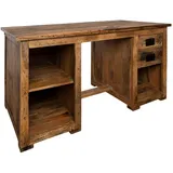 Massivmoebel24 Schreibtisch Mango natur lackiert